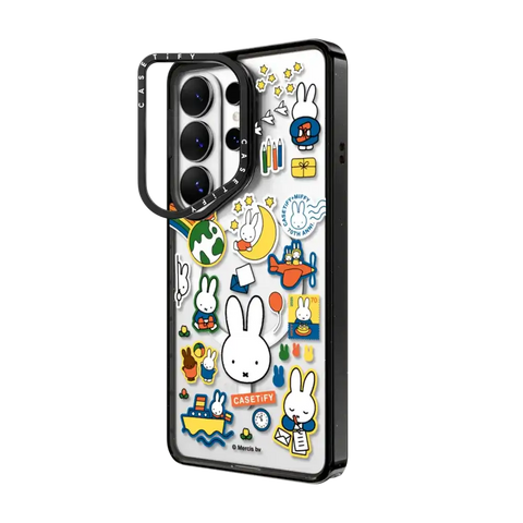Miffy Postage Collage Sticker Case (Clear)
