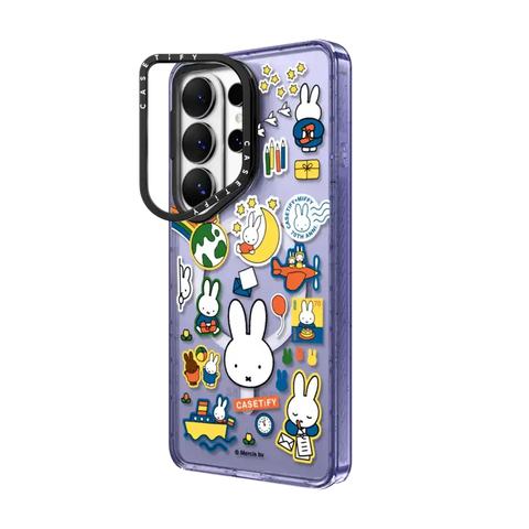 Miffy Postage Collage Sticker Case (Clear)