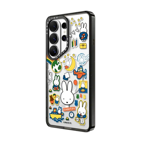 Miffy Postage Collage Sticker Case (Clear)