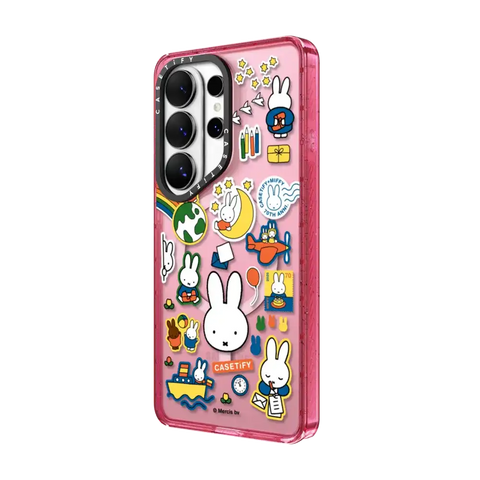 Miffy Postage Collage Sticker Case (Clear)