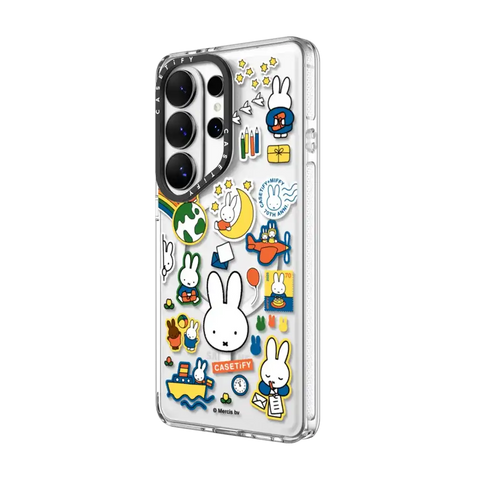 Miffy Postage Collage Sticker Case (Clear)