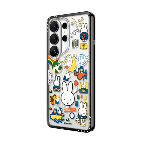 Miffy Postage Collage Sticker Case (Clear)