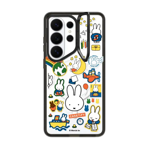 Miffy Postage Collage Sticker Case (Clear)