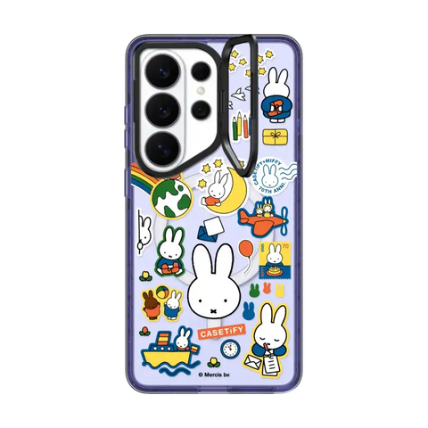Miffy Postage Collage Sticker Case (Clear)