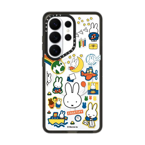 Miffy Postage Collage Sticker Case (Clear)