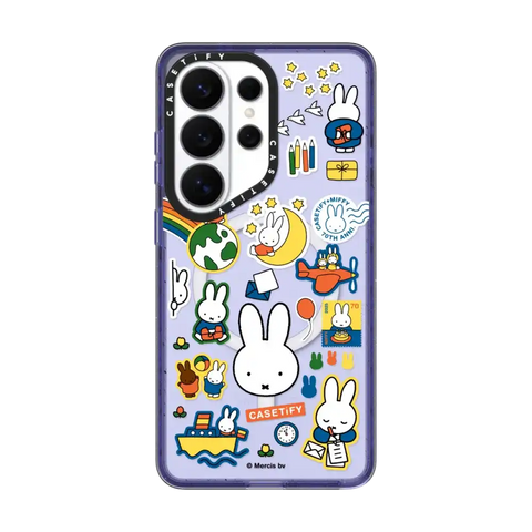 Miffy Postage Collage Sticker Case (Clear)