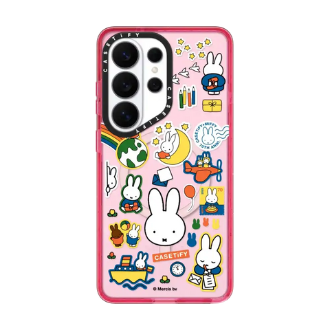 Miffy Postage Collage Sticker Case (Clear)