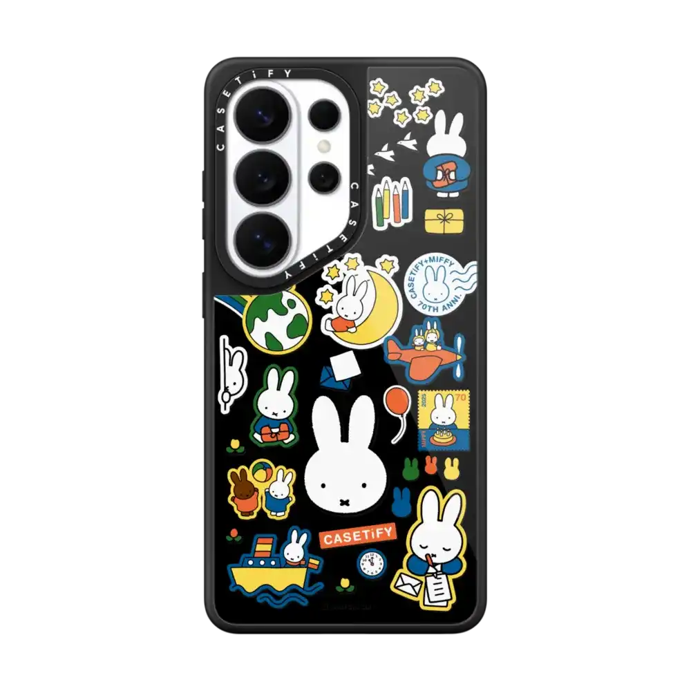 Miffy Postage Collage Sticker Case (Clear)
