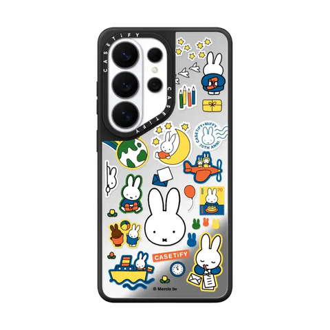 Miffy Postage Collage Sticker Case (Clear)