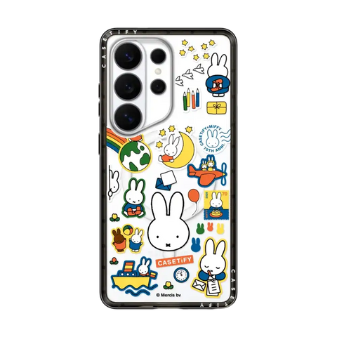 Miffy Postage Collage Sticker Case (Clear)