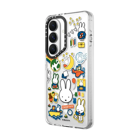 Miffy Postage Collage Sticker Case (Clear)