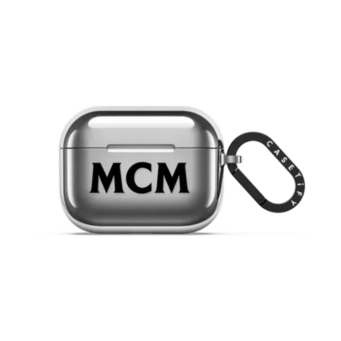 MCM Black Logo Earbuds Case
