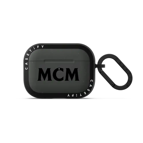 MCM Black Logo Earbuds Case