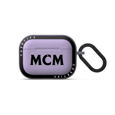 MCM Black Logo Earbuds Case