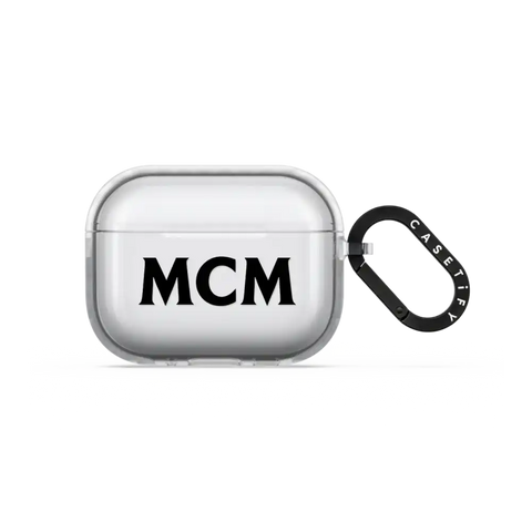 MCM Black Logo Earbuds Case