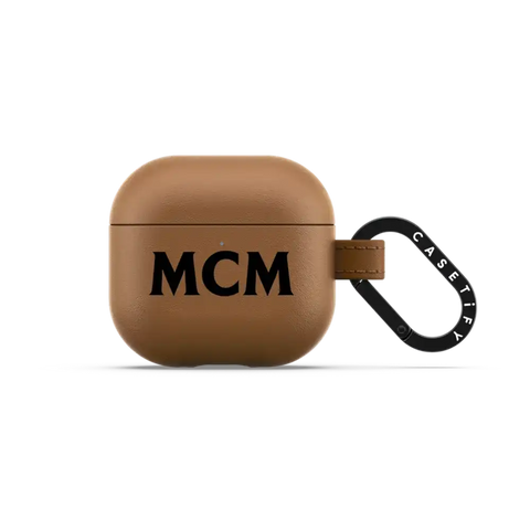 MCM Black Logo Earbuds Case