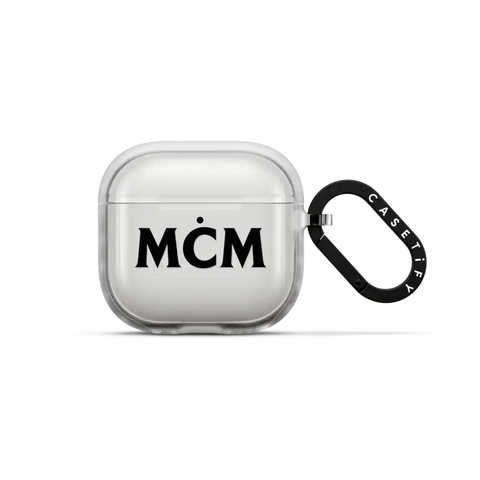 MCM Black Logo Earbuds Case