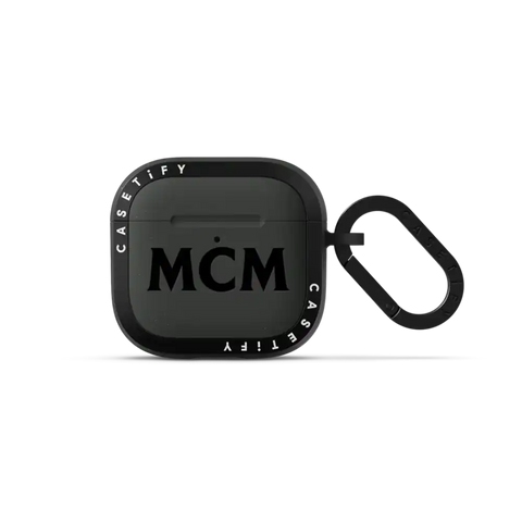 MCM Black Logo Earbuds Case