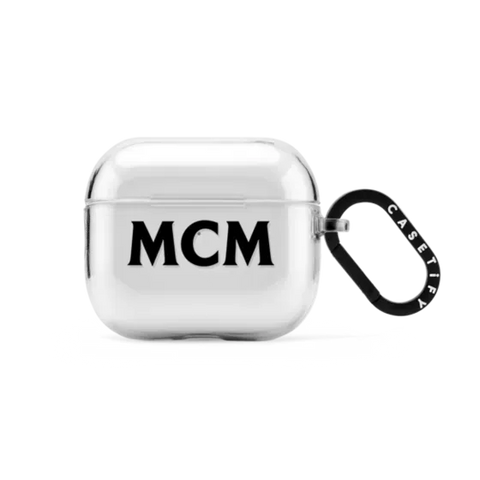 MCM Black Logo Earbuds Case