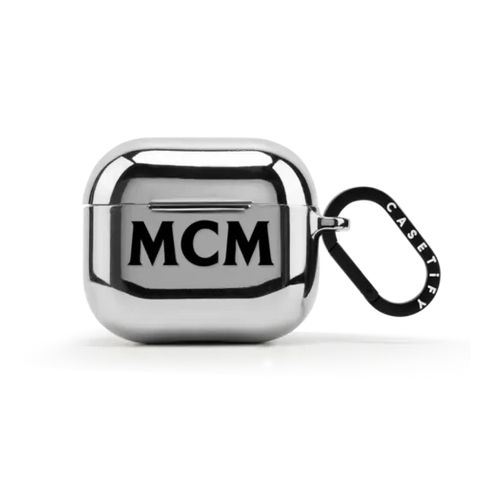 MCM Black Logo Earbuds Case
