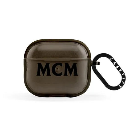 MCM Black Logo Earbuds Case