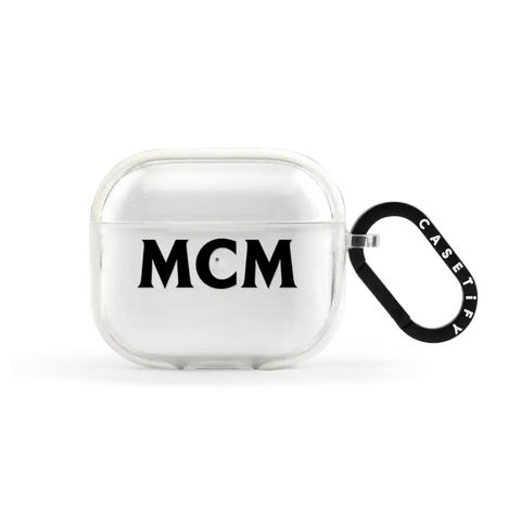 MCM Black Logo Earbuds Case