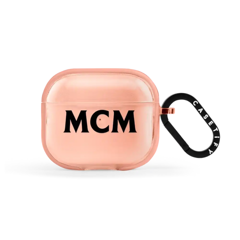 MCM Black Logo Earbuds Case