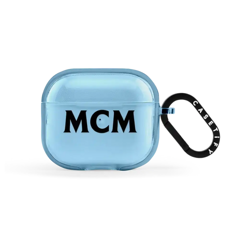 MCM Black Logo Earbuds Case