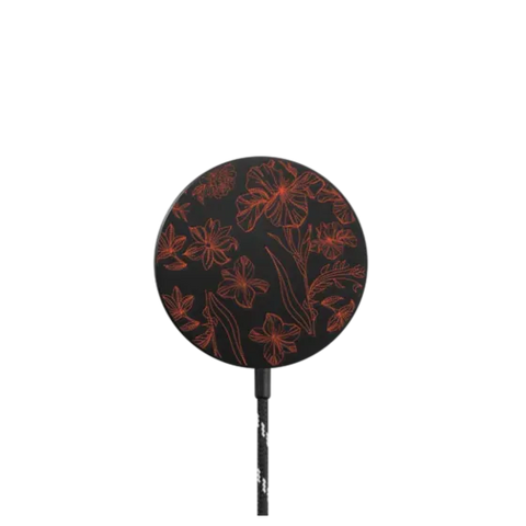 Red Embroidered Floral Garden