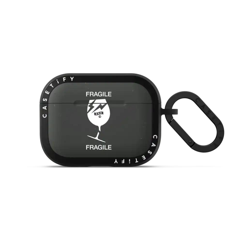 FRAGILE Glass Earbuds Case