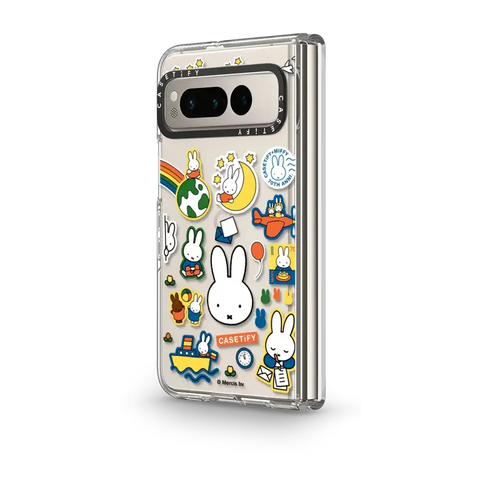 Miffy Postage Collage Sticker Case (Clear)