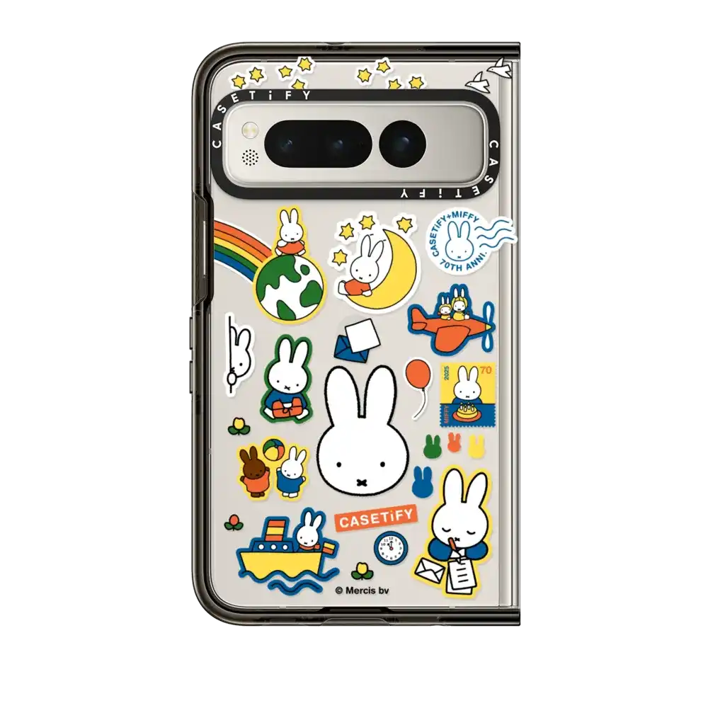 Miffy Postage Collage Sticker Case (Clear)