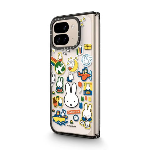 Miffy Postage Collage Sticker Case (Clear)