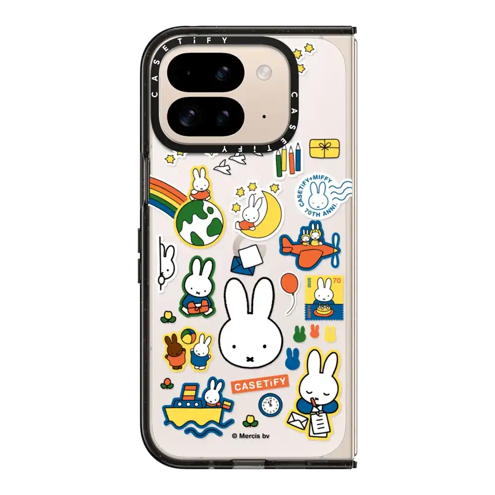 Miffy Postage Collage Sticker Case (Clear)
