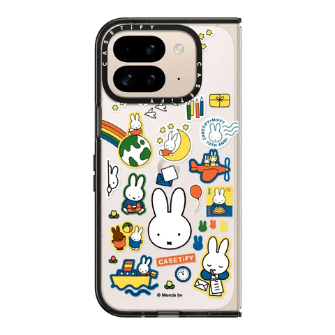 Miffy Postage Collage Sticker Case (Clear)