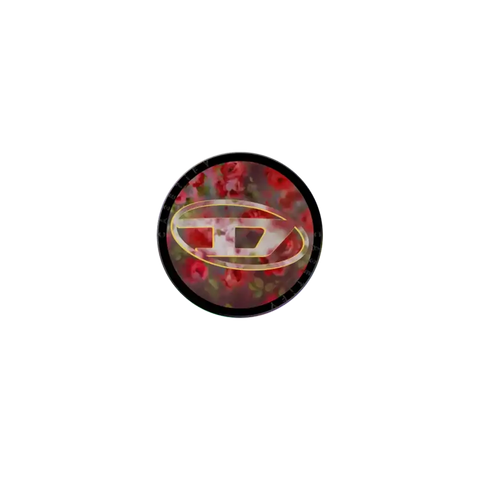 Red Floral Oval D Snappy Grip Stand