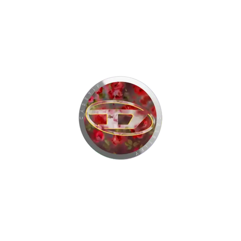 Red Floral Oval D Snappy Grip Stand