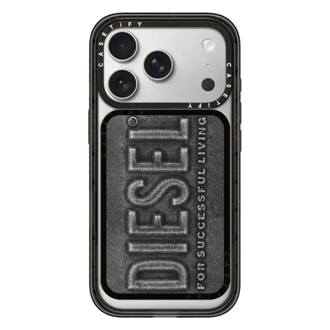 Black Denim Biscotto Snappy Cardholder Stand