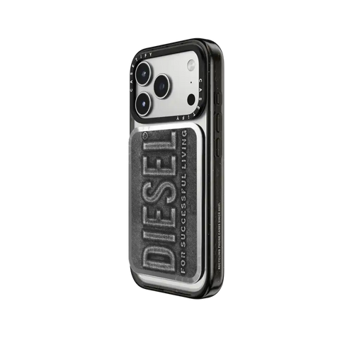 Black Denim Biscotto Snappy Cardholder Stand