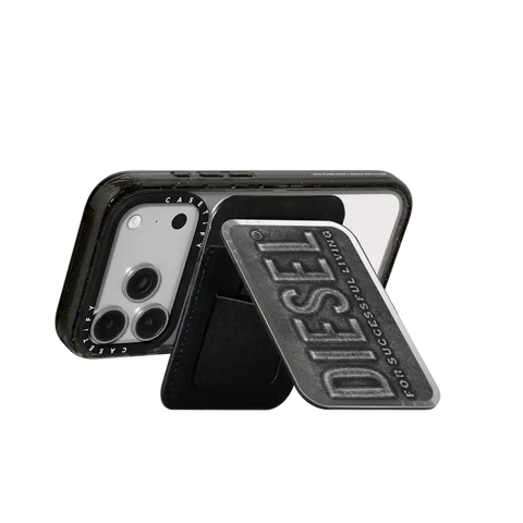 Black Denim Biscotto Snappy Cardholder Stand