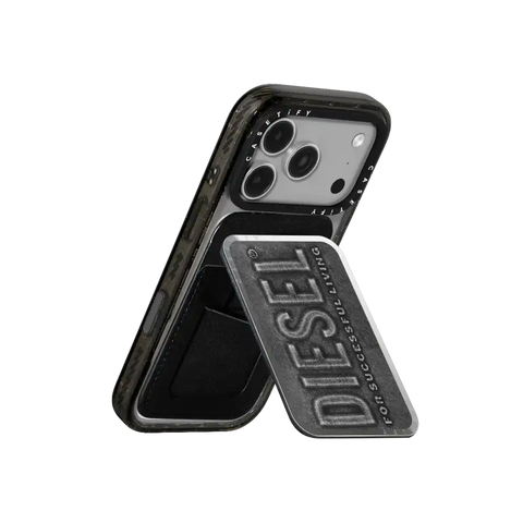 Black Denim Biscotto Snappy Cardholder Stand