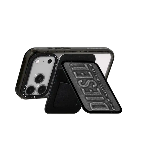 Black Denim Biscotto Snappy Cardholder Stand