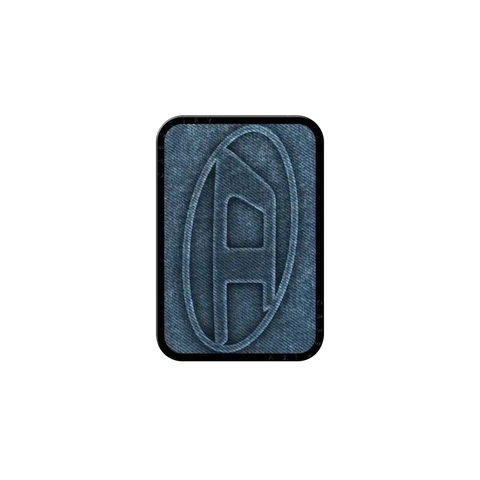 Blue Denim Oval D Snappy Cardholder Stand