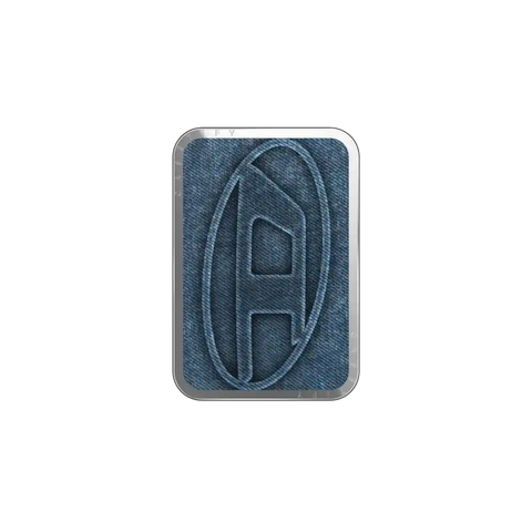 Blue Denim Oval D Snappy Cardholder Stand