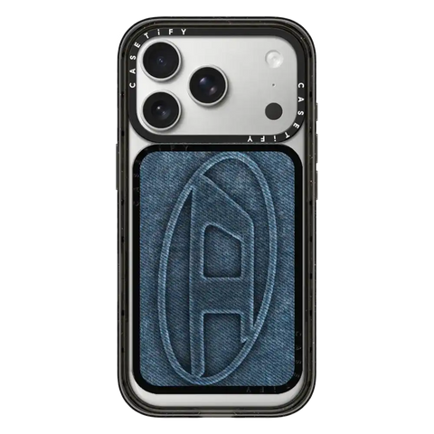 Blue Denim Oval D Snappy Cardholder Stand