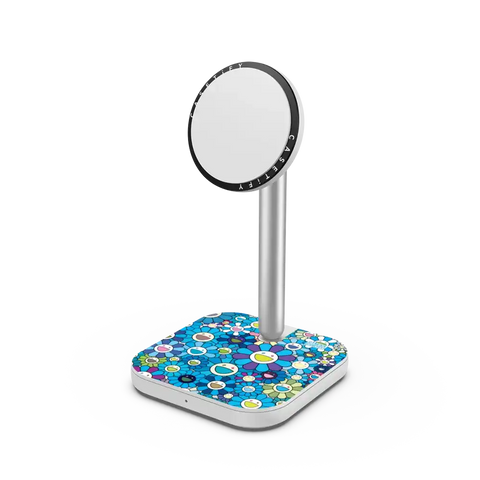 FLOWERS BLOOM (BLUE) POWERTHRU 2-IN-1 CHARGING STAND
