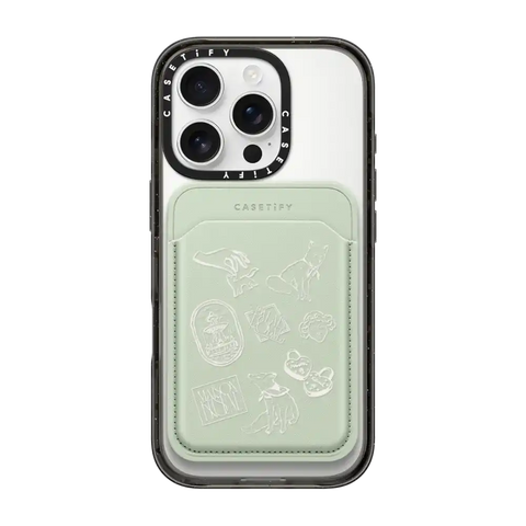 Maison Kitsuné Art Nouveau Stamps Snappy Wallet