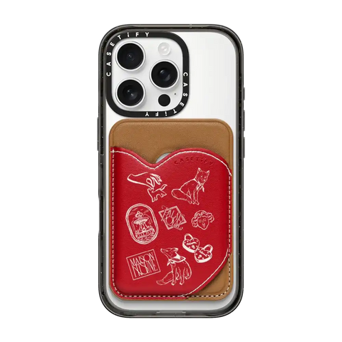 Maison Kitsuné Art Nouveau Stamps Snappy Wallet