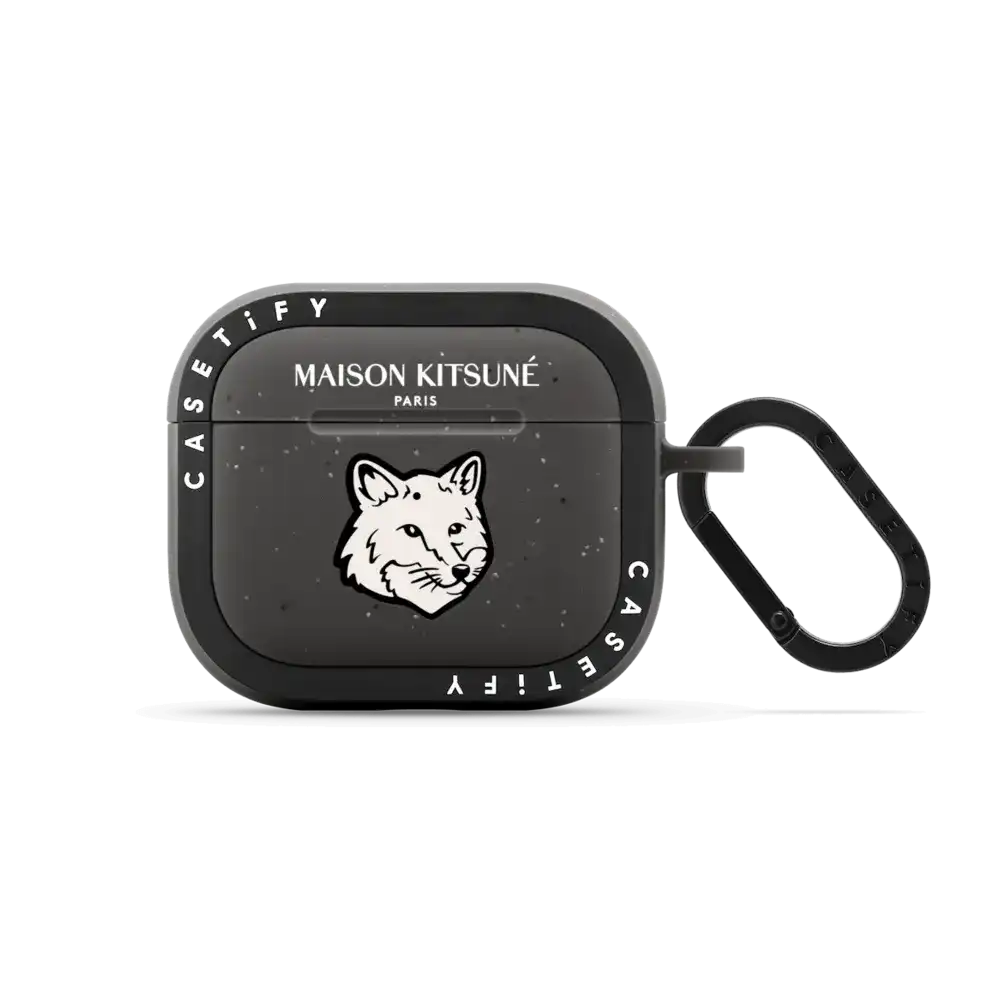 Maison Kitsuné Dove White Fox Head Earbuds Case