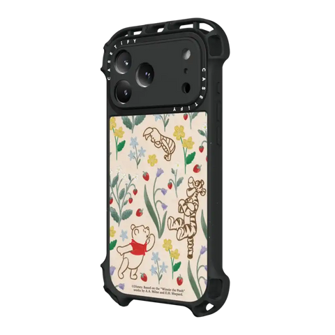 Winnie The Pooh Embroidered Floral Pattern Phone Case